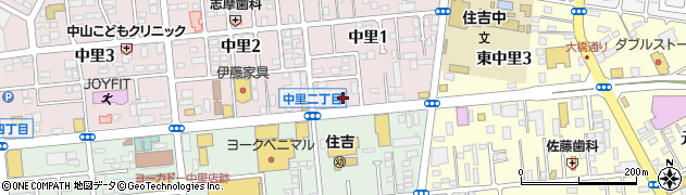 仙台銀行中里支店 ＡＴＭ周辺の地図