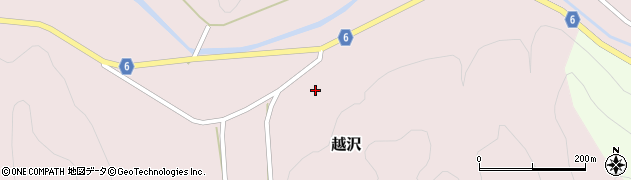 新潟県村上市越沢678周辺の地図