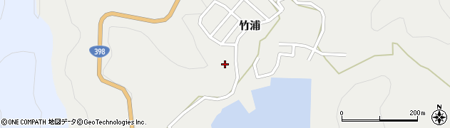宮城県女川町（牡鹿郡）竹浦周辺の地図