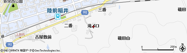 宮城県石巻市井内滝ノ口周辺の地図