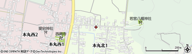 山形県東根市本丸北周辺の地図