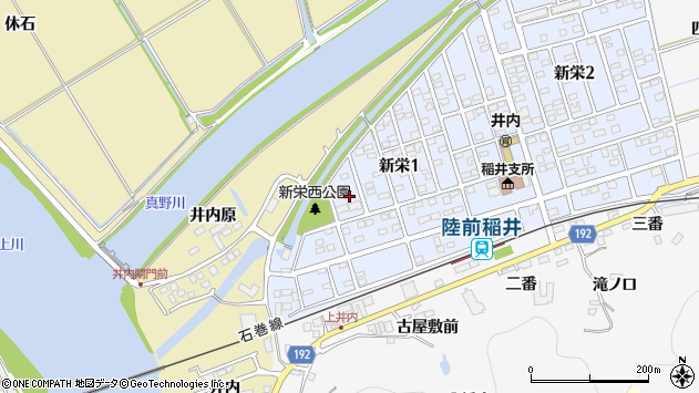 〒986-0004 宮城県石巻市新栄の地図