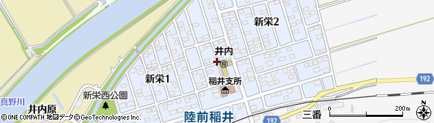 宮城県石巻市新栄周辺の地図