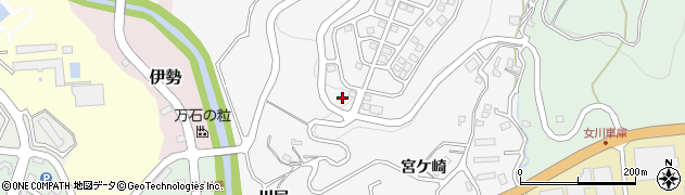 宮城県女川町（牡鹿郡）宮ケ崎周辺の地図