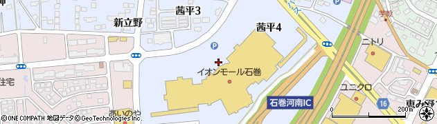 宮城県石巻市茜平周辺の地図