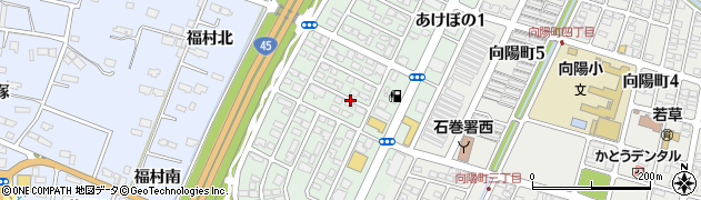 宮城県石巻市あけぼの周辺の地図