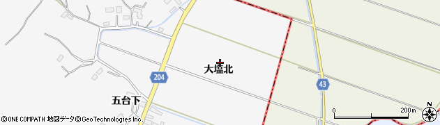 宮城県東松島市大塩（北）周辺の地図