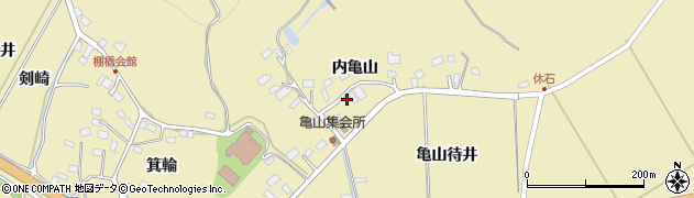 宮城県石巻市大瓜（新内亀山）周辺の地図