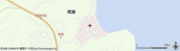 宮城県女川町（牡鹿郡）尾浦町周辺の地図