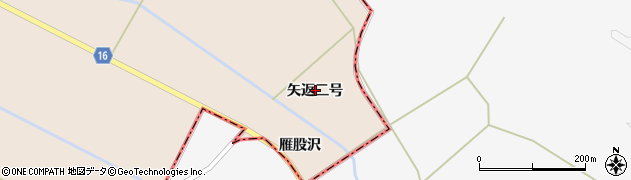 宮城県美里町（遠田郡）二郷（矢返二号）周辺の地図