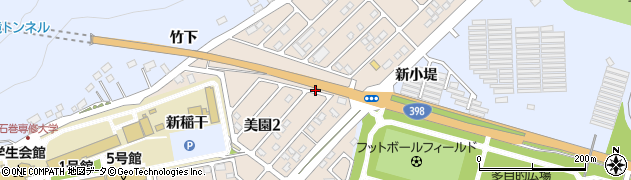 宮城県石巻市美園周辺の地図