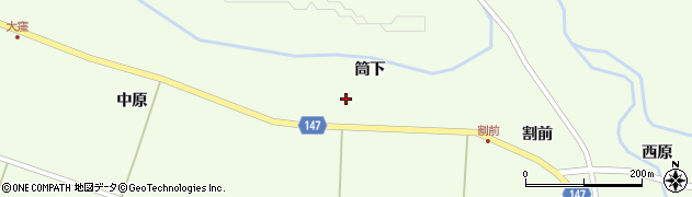 宮城県大和町（黒川郡）吉田（筒下前）周辺の地図