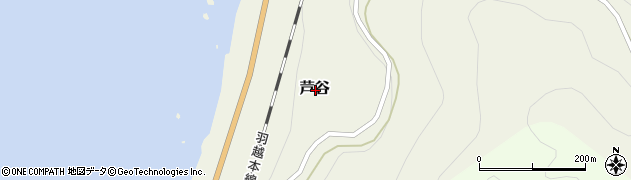新潟県村上市芦谷周辺の地図