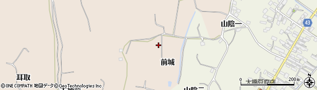 宮城県石巻市北村前城周辺の地図
