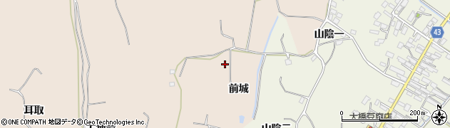 宮城県石巻市北村（前城）周辺の地図