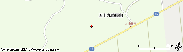 宮城県大崎市鹿島台大迫（五十七番屋敷）周辺の地図