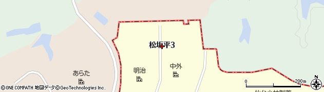 宮城県黒川郡大和町松坂平3丁目周辺の地図