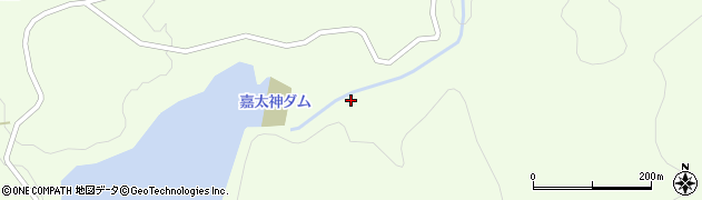 嘉太神ダム周辺の地図