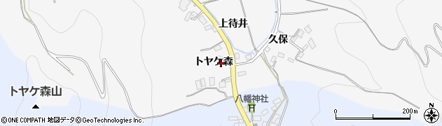 宮城県石巻市北境トヤケ森周辺の地図