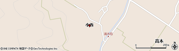 宮城県石巻市高木（小西）周辺の地図