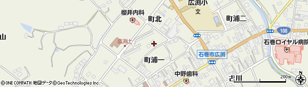 宮城県石巻市広渕町北周辺の地図