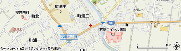 宮城県石巻市広渕周辺の地図
