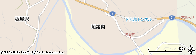 新潟県村上市垣之内周辺の地図
