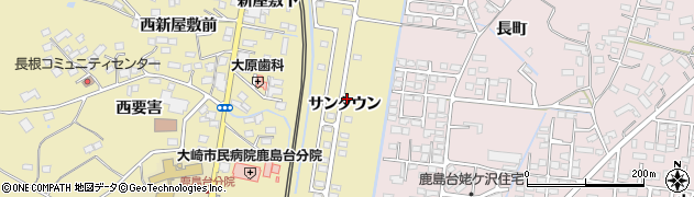 宮城県大崎市鹿島台平渡サンタウン周辺の地図