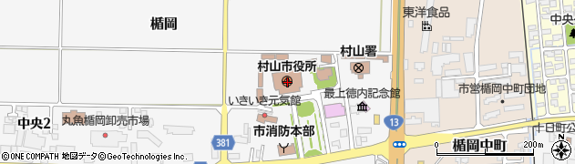 山形県村山市周辺の地図