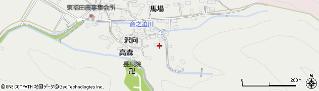 宮城県石巻市東福田（沢向）周辺の地図