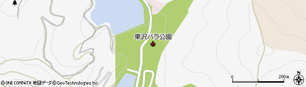 東沢バラ公園周辺の地図