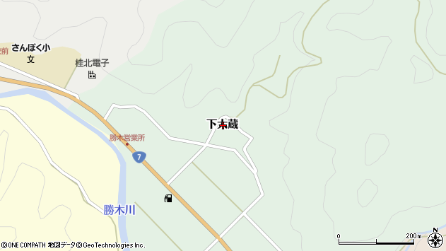 〒959-3943 新潟県村上市下大蔵の地図