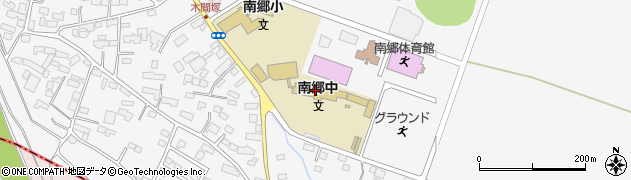 美里町役場南郷庁舎　南郷学校給食センター周辺の地図