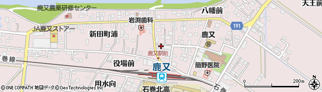 宮城県石巻市鹿又新田町浦78周辺の地図