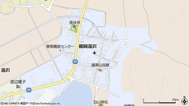 〒995-0013 山形県村山市楯岡湯沢の地図