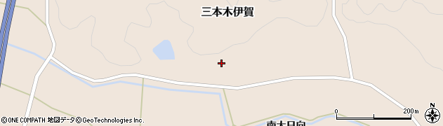 宮城県大崎市三本木伊賀中野周辺の地図