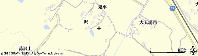 宮城県大崎市松山長尾表沢周辺の地図