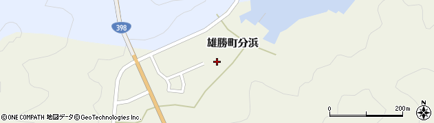 宮城県石巻市雄勝町分浜（分浜）周辺の地図