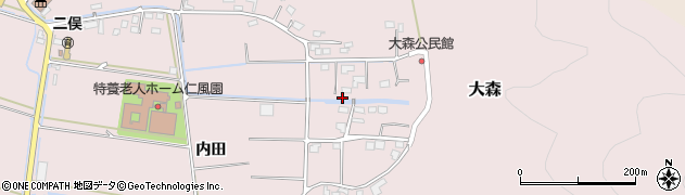宮城県石巻市大森（内田）周辺の地図
