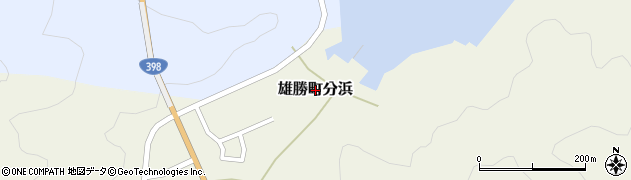 宮城県石巻市雄勝町分浜周辺の地図