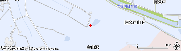 宮城県大崎市鹿島台船越金山沢周辺の地図