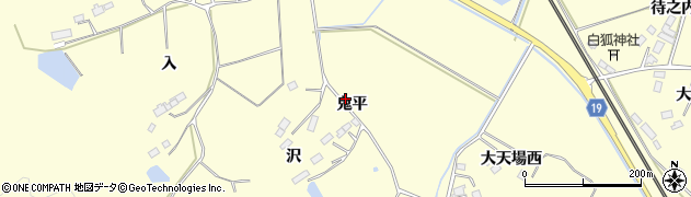 宮城県大崎市松山長尾（鬼平）周辺の地図