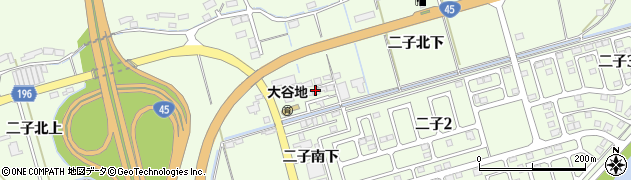 宮城県石巻市小船越（二子北下）周辺の地図