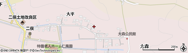 宮城県石巻市大森（大平）周辺の地図
