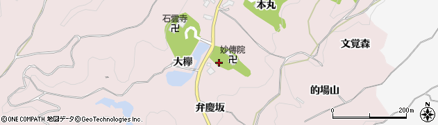 宮城県大崎市松山千石弁慶坂周辺の地図