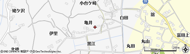 宮城県大崎市松山金谷（亀井）周辺の地図