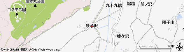 宮城県大崎市松山金谷砂子沢周辺の地図