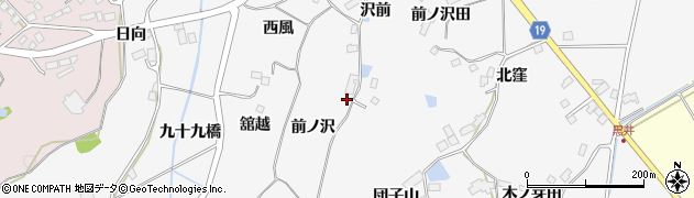 宮城県大崎市松山金谷前ノ沢周辺の地図