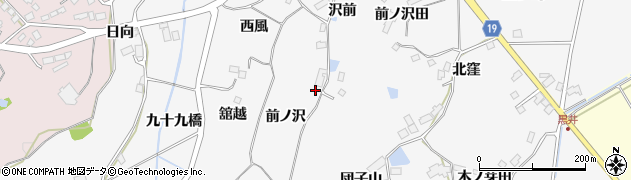 宮城県大崎市松山金谷（前ノ沢）周辺の地図