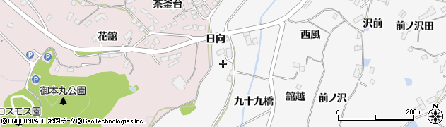 宮城県大崎市松山金谷（日向）周辺の地図